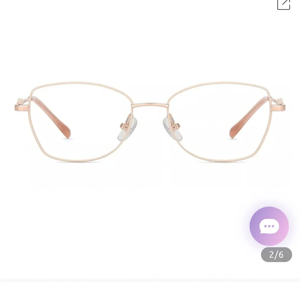 Ivory, Rose Gold fashion glasses new with case